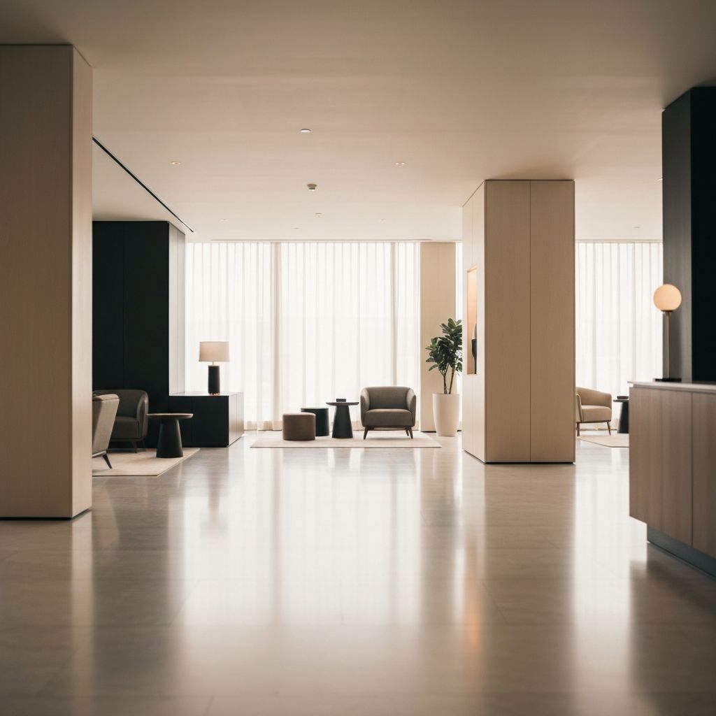 Modern office lobby